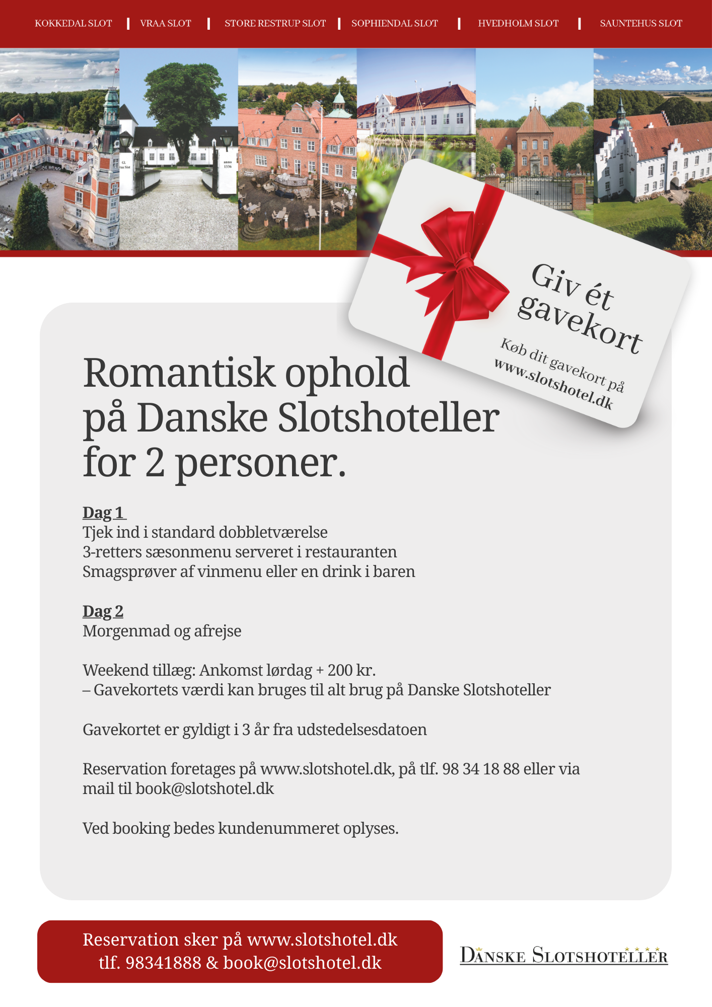 Gavekort - Romantisk ophold